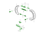 Handbrake Shoes Spring Kit. Porsche 997.2 - 99335207100, 298609723, 99735272101, 298609717, 99735272302, 99735280700, 99335207301, 99335207300, 99735274102, 298609583, 92835209001